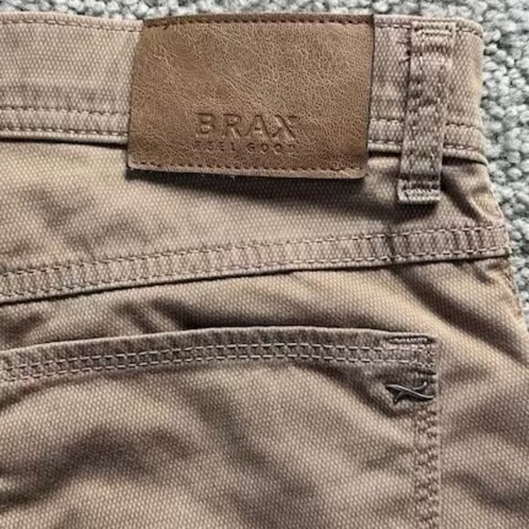BRAX Style Cooper 5 Pocket Regular Cut HI-FLEX Mens Jeans - 31x34 - Lgt. Brown - Picture 6 of 10